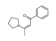 (2Z)-1-phenyl-3-(pyrrolidin-1-yl)but-2-en-1-one结构式