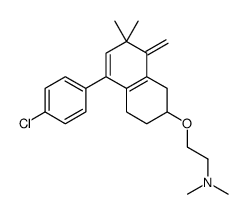 2-[5-(4-chlorophenyl)-7,7-dimethyl-8-methylidene-tetralin-2-yl]oxy-N,N-dimethyl-ethanamine structure