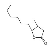 (4S,5R)-5-hexyl-4-methyloxolan-2-one结构式