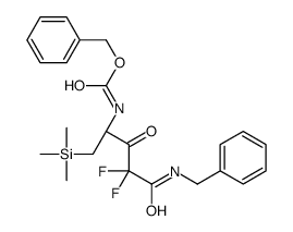 benzyl N-[(2R)-5-(benzylamino)-4,4-difluoro-3,5-dioxo-1-trimethylsilylpentan-2-yl]carbamate结构式