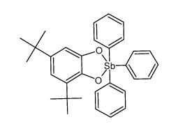triphenylantimony 3,5-di-tert-butylphenylene-1,2-dioxide结构式