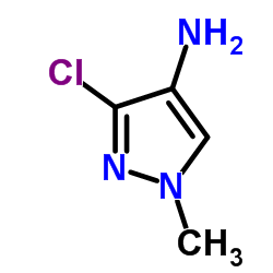 3-氯-1-甲基-1H-吡唑-4-胺结构式