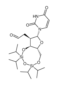 [(2R,3R,3aS,9aR)-2-(4-Hydroxy-2-oxo-2H-pyrimidin-1-yl)-5,5,7,7-tetraisopropyl-tetrahydro-1,4,6,8-tetraoxa-5,7-disila-cyclopentacycloocten-3-yl]-acetaldehyde结构式