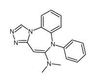 N,N-dimethyl-6-phenyl-[1,2,4]triazolo[4,3-a][1,5]benzodiazepin-5-amine结构式