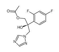 (S)-2-(2,4-difluorophenyl)-2-hydroxy-3-(1H-1,2,4-triazol-1-yl)propyl acetate结构式