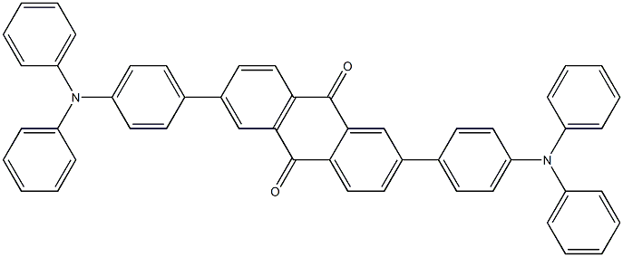 2,6-双[4-二苯胺基苯基]-9,10-蒽醌结构式