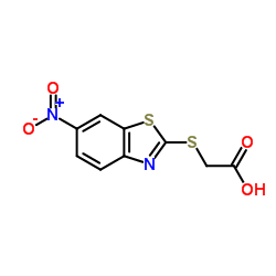 [(6-Nitro-1,3-benzothiazol-2-yl)sulfanyl]acetic acid结构式