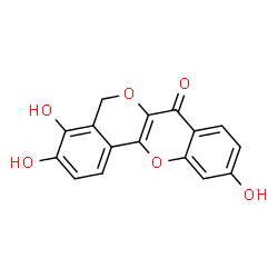 3,4,10-Trihydroxy[2]benzopyrano[4,3-b][1]benzopyran-7(5H)-one Structure