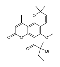 6-(2-Bromo-2-methylbutanoyl)-5-methoxy-2,2,10-trimethyl-2H,8H-benzo[1,2-b:3,4-b']dipyran-8-one结构式