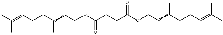 Butandisure, bis(3,7-dimethyl-2,6-octadienyl)ester Structure