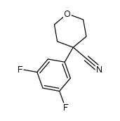 4-(3,5-difluorophenyl)tetrahydro-2H-pyran-4-carbonitrile Structure