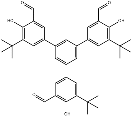 5,5''-di-tert-butyl-5'-(3-(tert-butyl)-5-formyl-4-hydroxyphenyl)-4,4''-dihydroxy-[1,1':3',1''-terphenyl]-3,3''-dicarbaldehyde Structure