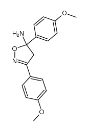 3,5-bis(4-methoxyphenyl)-4,5-dihydroisoxazol-5-amine Structure