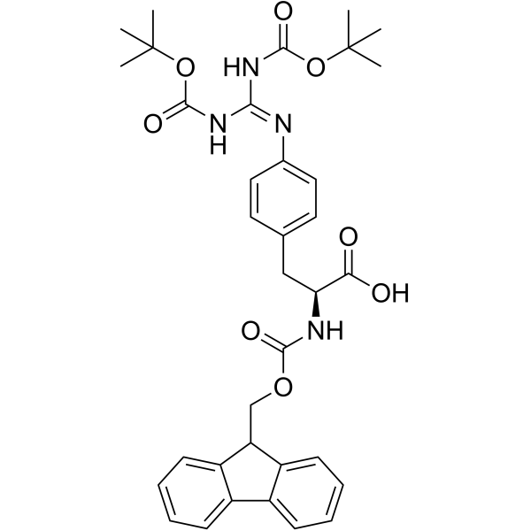 FMoc-Phe(4-Boc2-guanidino)-OH Structure