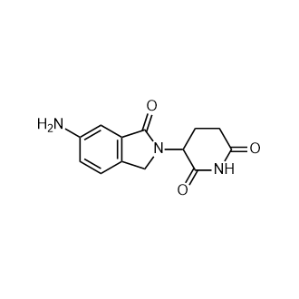 3-(6-氨基-1-氧代异吲哚啉-2-基)哌啶-2,6-二酮结构式