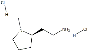 2-[(2R)-1-methylpyrrolidin-2-yl]ethan-1-amine dihydrochloride结构式