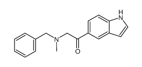 2-(benzyl-methyl-amino)-1-indol-5-yl-ethanone结构式