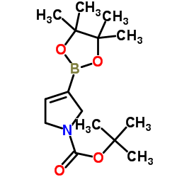 1-叔丁氧羰基-2,5-二氢-1H-吡咯-3-硼酸频哪醇酯结构式