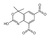 4,4-dimethyl-6,8-dinitro-1H-3,1-benzoxazin-2-one结构式