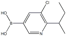 5-Chloro-6-(sec-butyl)pyridine-3-boronic acid结构式