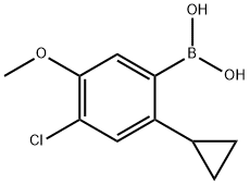 4-Chloro-3-methoxy-6-cyclopropylphenylboronic acid结构式