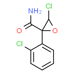 3-Chloro-2-(2-chlorophenyl)oxirane-2-carboxamide结构式