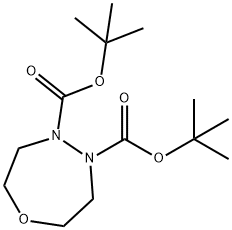 Di-tert-butyl 1,4,5-oxadiazepane-4,5-dicarboxylate structure