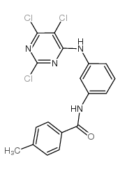 N1-(3-[(2,5,6-TRICHLOROPYRIMIDIN-4-YL)AMINO]PHENYL)-4-METHYLBENZAMIDE structure