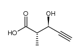 (2S,3R)-3-hydroxy-2-methylpent-4-ynoic acid Structure