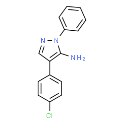 4-(4-CHLORO-PHENYL)-2-PHENYL-2H-PYRAZOL-3-YLAMINE结构式