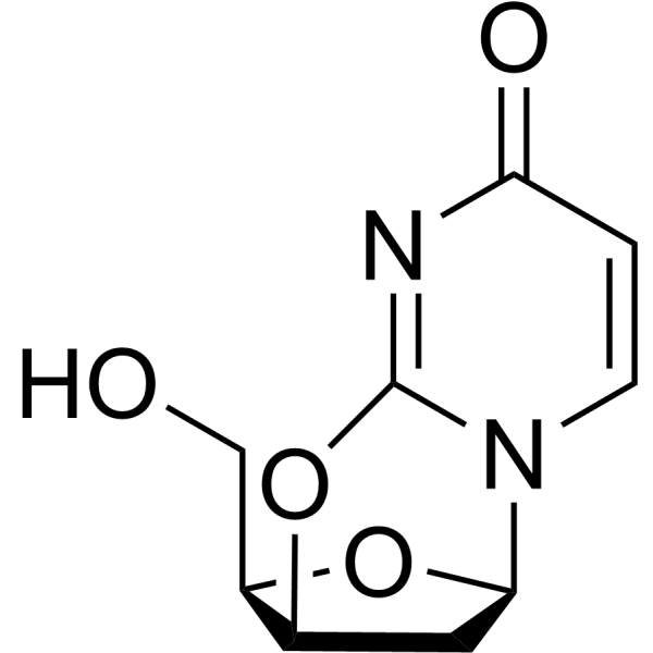 2’-Deoxy-3’,2-anhydrouridine结构式