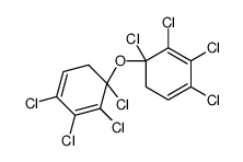 1,2,3,6-tetrachloro-6-(1,2,3,4-tetrachlorocyclohexa-2,4-dien-1-yl)oxycyclohexa-1,3-diene结构式