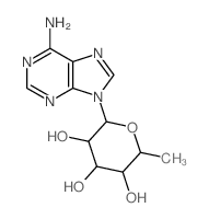 2-(6-aminopurin-9-yl)-6-methyl-oxane-3,4,5-triol Structure