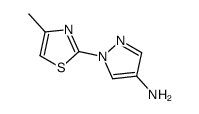1-(4-methyl-1,3-thiazol-2-yl)pyrazol-4-amine结构式
