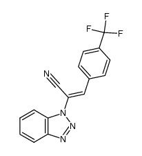 E 2-(1H-benzotriazol-1-yl)-3-(4-trifluoromethylphenyl)acrylonitrile结构式