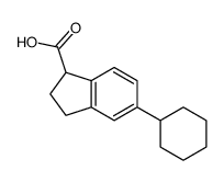 5-cyclohexyl-2,3-dihydro-1H-indene-1-carboxylic acid Structure