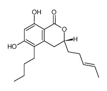 (R)-5-Butyl-3,4-dihydro-6,8-dihydroxy-3-[(E)-3-pentenyl]-1H-2-benzopyran-1-one picture