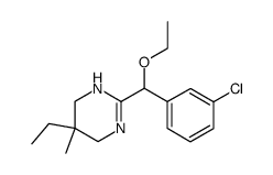 3,4,5,6-Tetrahydro-2-(4-chloro-α-ethoxybenzyl)-5-ethyl-5-methylpyrimidine structure