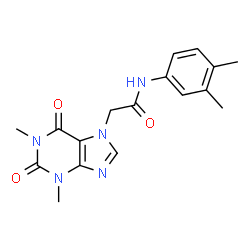 2-(1,3-Dimethyl-2,6-dioxo-1,2,3,6-tetrahydro-7H-purin-7-yl)-N-(3,4-dimethylphenyl)acetamide structure