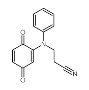 3-[(3,6-Dioxo-1,4-cyclohexadien-1-yl)(phenyl)-amino]propanenitrile结构式