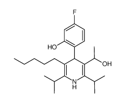 3-Pyridinemethanol, 4-(4-fluoro-2-hydroxyphenyl)-a-methyl-2,6-bis(1-methylethyl)-5-pentyl- Structure