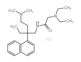 2-diethylamino-N-(4-dimethylamino-2-ethyl-2-naphthalen-1-yl-butyl)acetamide结构式