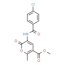 Methyl 3-[(4-chlorobenzoyl)amino]-6-methyl-2-oxo-2H-pyran-5-carboxylate picture