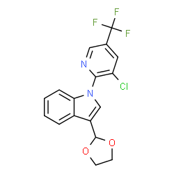 1-[3-Chloro-5-(trifluoromethyl)-2-pyridinyl]-3-(1,3-dioxolan-2-yl)-1H-indole结构式