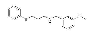 N-(3-methoxyphenyl)methyl-(3-phenylsulfanyl)propylamine Structure