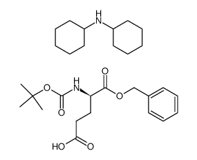Boc-D-Glu-OCH2Ph*Dicyclohexylamin结构式