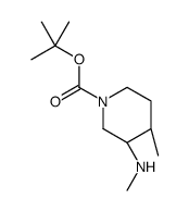 (3R,4r)-4-甲基-3-甲基氨基-哌啶-1-羧酸叔丁酯结构式