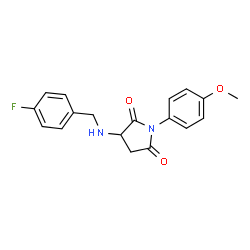 3-(4-Fluoro-benzylamino)-1-(4-methoxy-phenyl)-pyrrolidine-2,5-dione结构式