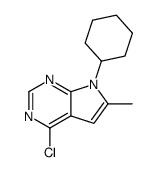 4-chloro-7-cyclohexyl-6-methyl-7H-pyrrolo[2,3-d]pyrimidine结构式
