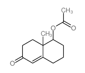 (8a-methyl-6-oxo-1,2,3,4,7,8-hexahydronaphthalen-1-yl) acetate结构式